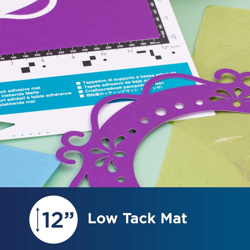 brother ScanNCut DX Mat CADXMATLOW12, 12" x 12" Low Tack Adhesive for Thin and Delicate Materials, Replacement Accessory - Image 3